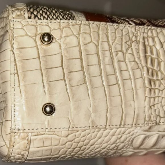 Brahmin Small Alice, Limestone Oleta Leather shoulder bag - Picture 3 of 12